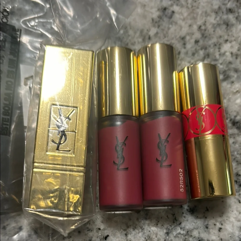 4-pc Yves Saint Laurent Rouge Lipstick travel size bundle